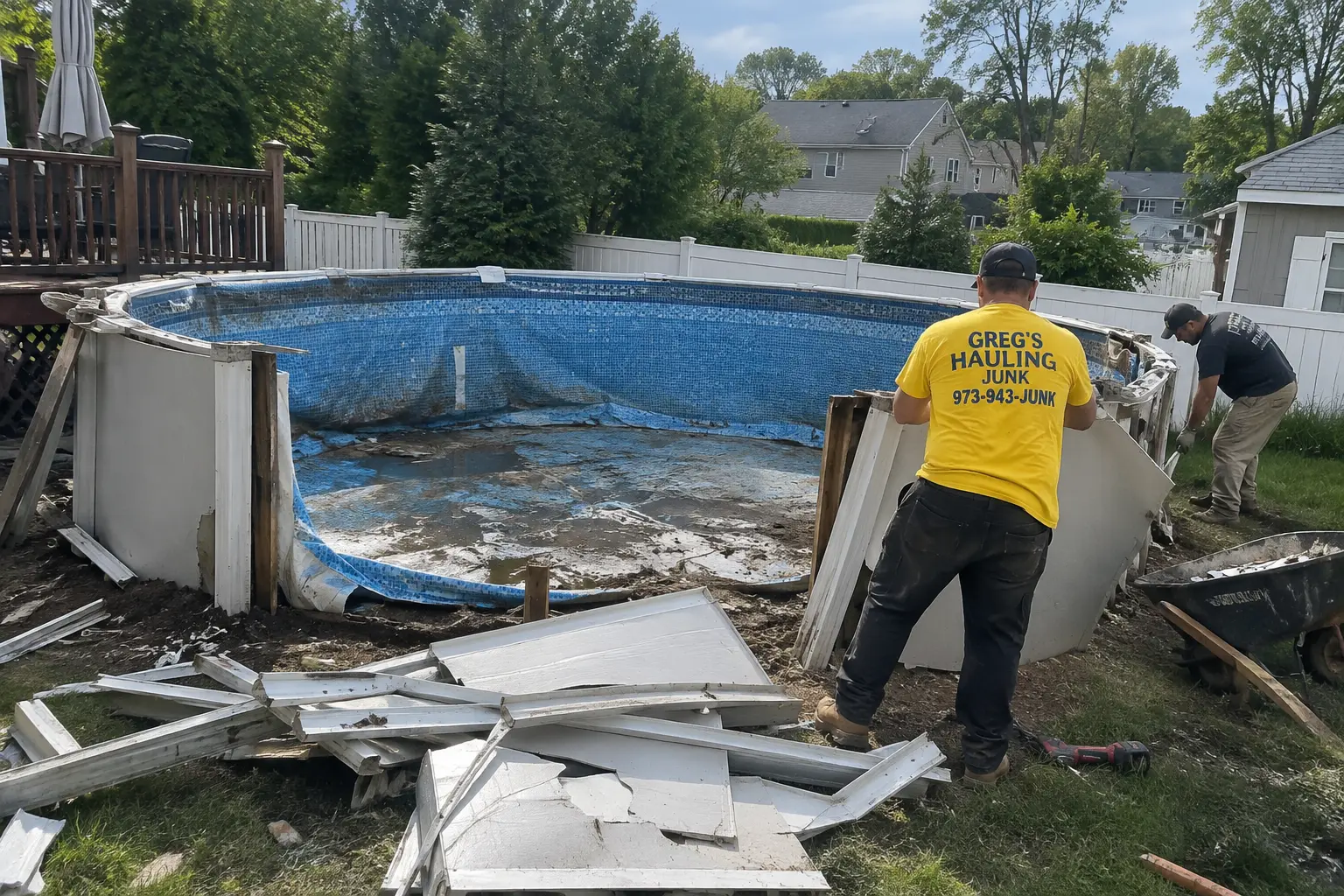 Above-Ground Pool Removal in New Jersey by Greg's Hauling Junk